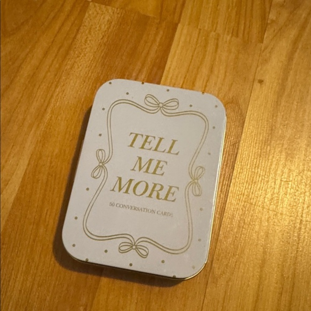 Love x June “Tell Me More: 50 Conversation Cards" set NEW relationship date nite